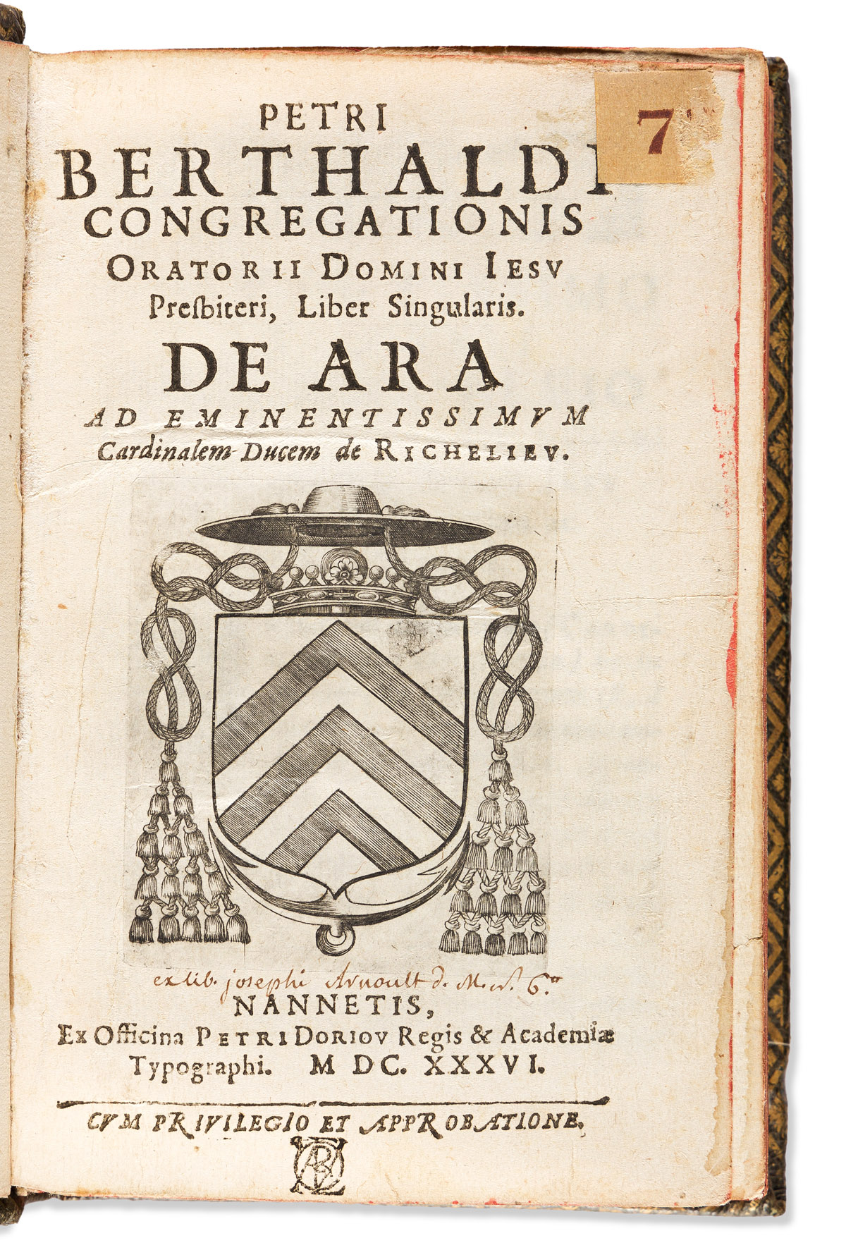 Berthault, Pierre (1600-1681) Liber Singularis de Ara.